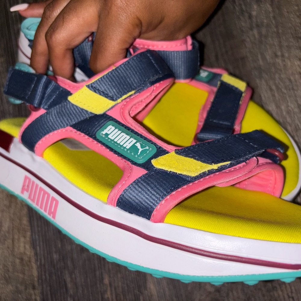 Puma Multicolor Sandals with Pink and Yellow Accents